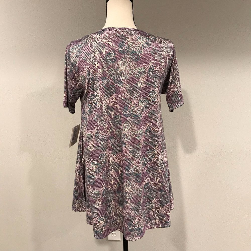 LuLaRoe Perfect T floral short sleeve top - Picture 6 of 8